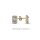 Ohrstecker mit Baguette Zirkonia echt Silber 925 goldfarben 8x5mm