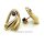 Große Ohrstecker mit Safir echt Gold 375 matt/Glanz 18x11mm