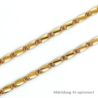 Schmuck Panzerkette gefüllte Glieder echt Gold 333 Glanz 45cm