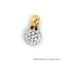 Gleiter Anhänger bicolor mit Zirkona echt Gold 333 Glanz 13x8mm