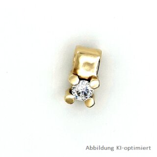 Gleiter Anhänger mit Zirkona echt Gold 333 Glanz 10x5mm