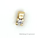 Gleiter Anhänger mit Zirkona echt Gold 333 Glanz 10x5mm