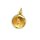 Tierkreiszeichen Sternbild Anhänger echt Gold 333 matt/Glanz 10x15mm rund - Wassermann