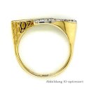 Design Damenring filigran mit Zirkonia echt Gold 333 matt/Glanz