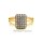Damenring mit 30 Zirkonia echt Gold 333 Glanz