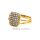 Damenring mit 30 Zirkonia echt Gold 333 Glanz