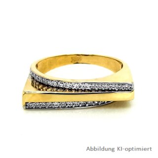 Design Damenring mit Zirkonia echt Gold 333 Glanz