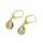 Ohrhänger Ohrgehänge bicolor mit Diamanten echt Gold 585 Glanz 28x8mm