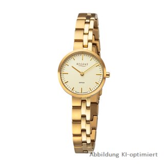 Regent Damenuhr Titan goldfarbig mit Safirglas GM2125