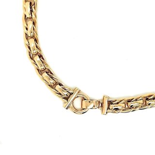 Halskette Fantasie 10mm echt Gold 375 Glanz 46cm