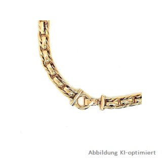 Halskette Fantasie 10mm echt Gold 375 Glanz 46cm