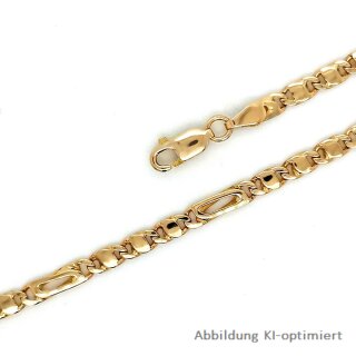 Armband Fantasie 4mm echt Gold 585 Glanz Länge 20cm