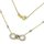 Halskette Collier Infinity mit Herz echt Gold 333 Glanz mit Zirkonia und Silberkugeln 45cm