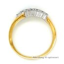 Damenring bicolor mit Zirkonia echt Gold 333 Glanz