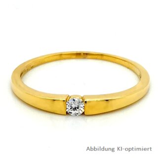 Verlobungsring Damenring mit Zirkonia echt Gold 333 Glanz