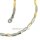 Collier bicolor gelb/weiß echt Silber 925 Glanz Länge 45cm