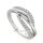 Damenring geschwungen Silber 925 Zirkonia Breite ca. 9,5mm