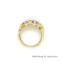 Breiter Damenring Flechtmuster mit Zirkonia echt Gold 585...