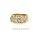 Breiter Damenring Flechtmuster mit Zirkonia echt Gold 585 Glanz Ringweite 59