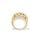 Breiter Damenring Flechtmuster mit Zirkonia echt Gold 585 Glanz Ringweite 59