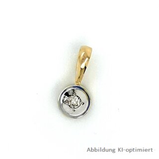 Anhänger mit Diamant echt Gold 585 Glanz 12x5mm