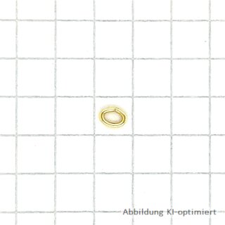 Bindering Schmuck Öse einzeln oval echt Gold 333 Glanz 3,5x2,5mm