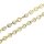 Collier Halskette Doppelkreise echt Gold 585 matt/Glanz Länge ca. 46,5cm