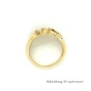 Breiter Damenring mit Zirkonia echt Gold 333 Glanz Ringweite 54
