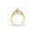 Solitärring Verlobungsring mit großem Zirkonia in 4er Krappe echt Gold 585 Glanz Ringweite 56