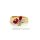 Damenring mit 3x Rubin und Diamanten echt Gold 585 Glanz Ringweite 54