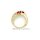 Damenring mit 3x Rubin und Diamanten echt Gold 585 Glanz Ringweite 54