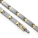 Armband Titan bicolor gelb/weiß Länge 19+2cm