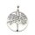 Anhänger Lebensbaum rund mit Zirkonia Silber 925 poliert 23x30mm