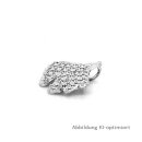 Gleiter Anhänger Ginkgo mit Zirkonia echt Silber 925 Glanz 13mm