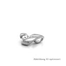 Gleiter Anhänger Kringel mit Zirkonia echt Silber 925 matt/Glanz 15x8mm