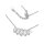 Halskette Collier filigran mit Zirkonia echt Silber 925 matt/Glanz 42+3cm