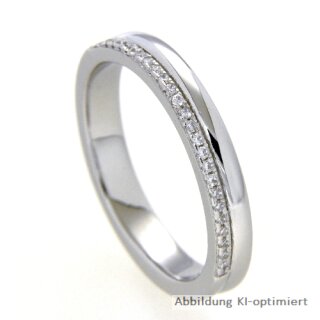 Damenring 3,7mm schmal mit Zirkonia Silber 925 Glanz