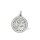 Anhänger Lebensbaum rund mit Zirkonia echt Silber 925 matt/Glanz 25x17mm