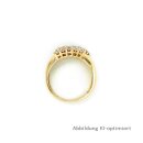 Damenring mit 15 Zirkonia echt Gold 585 Glanz Ringweite 56