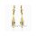 Ohrpendel Ohrgehänge bicolor echt Gold 585 matt/Glanz 41x6mm