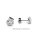 Ohrstecker filigran mit Zirkonia echt Silber 925 matt/Glanz 6x7mm