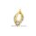 Anhänger bicolor gelb/weiß mit Zirkonia echt Gold 333 Glanz 20x10mm