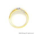 Damenring bicolor gelb/weiß mit Zirkonia echt Gold 333 Glanz