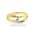 Damenring bicolor gelb/weiß mit Zirkonia echt Gold 333 Glanz