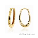 Klappcreolen Creolen oval echt Gold 585 Glanz 20x12x3mm