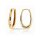 Klappcreolen Creolen oval echt Gold 585 Glanz 20x12x3mm