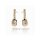 Ohrstecker lang Ohrhänger mit Zirkonia echt Gold 585 Glanz 20x6mm