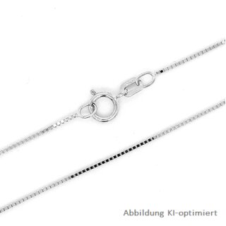 Veneziakette Venezianerkette echt Weißgold 585 Glanz 0,7mm