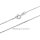 Ankerkette echt Weißgold 585 Glanz 1,1mm