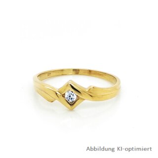 Damenring mit Zirkonia echt Gold 333 Glanz
